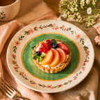 Orchard Peach & Floral Garland Plates - Set of 4